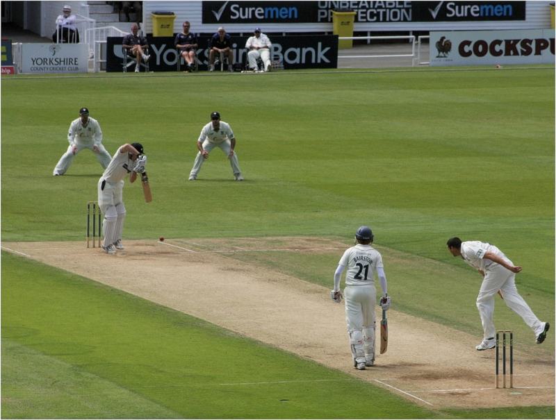 First-class cricket in progress at Headingley