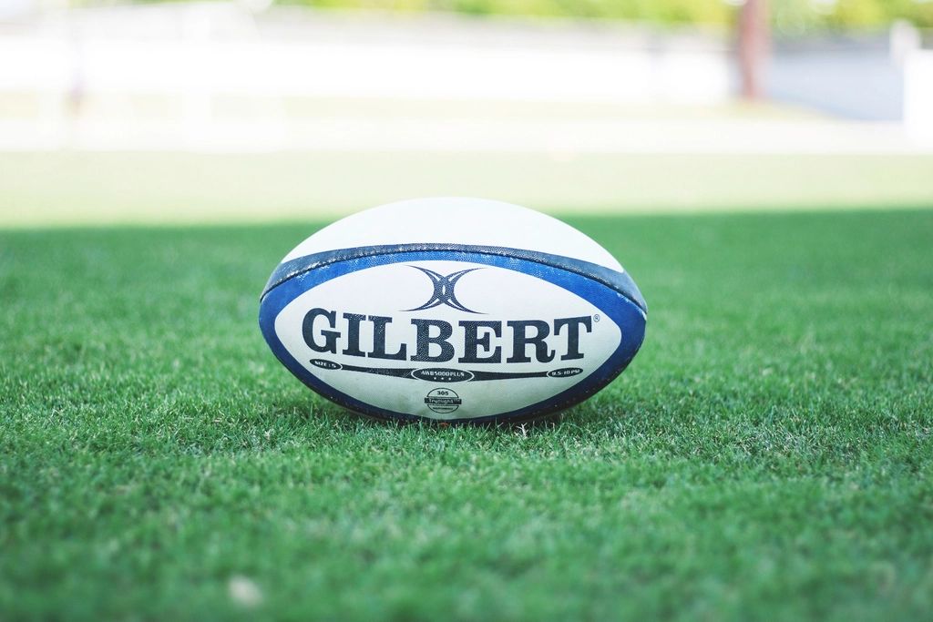 Rugby ball on grass