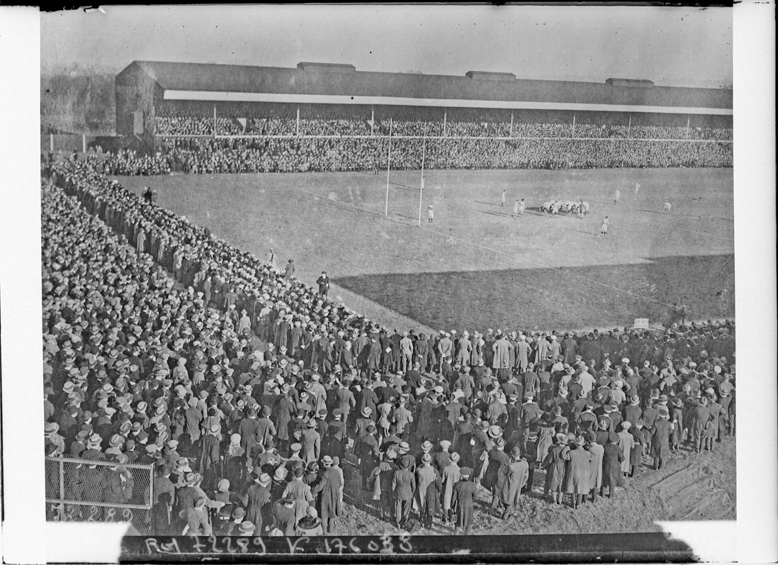 Twickenham crowd at a rugby international in 1922