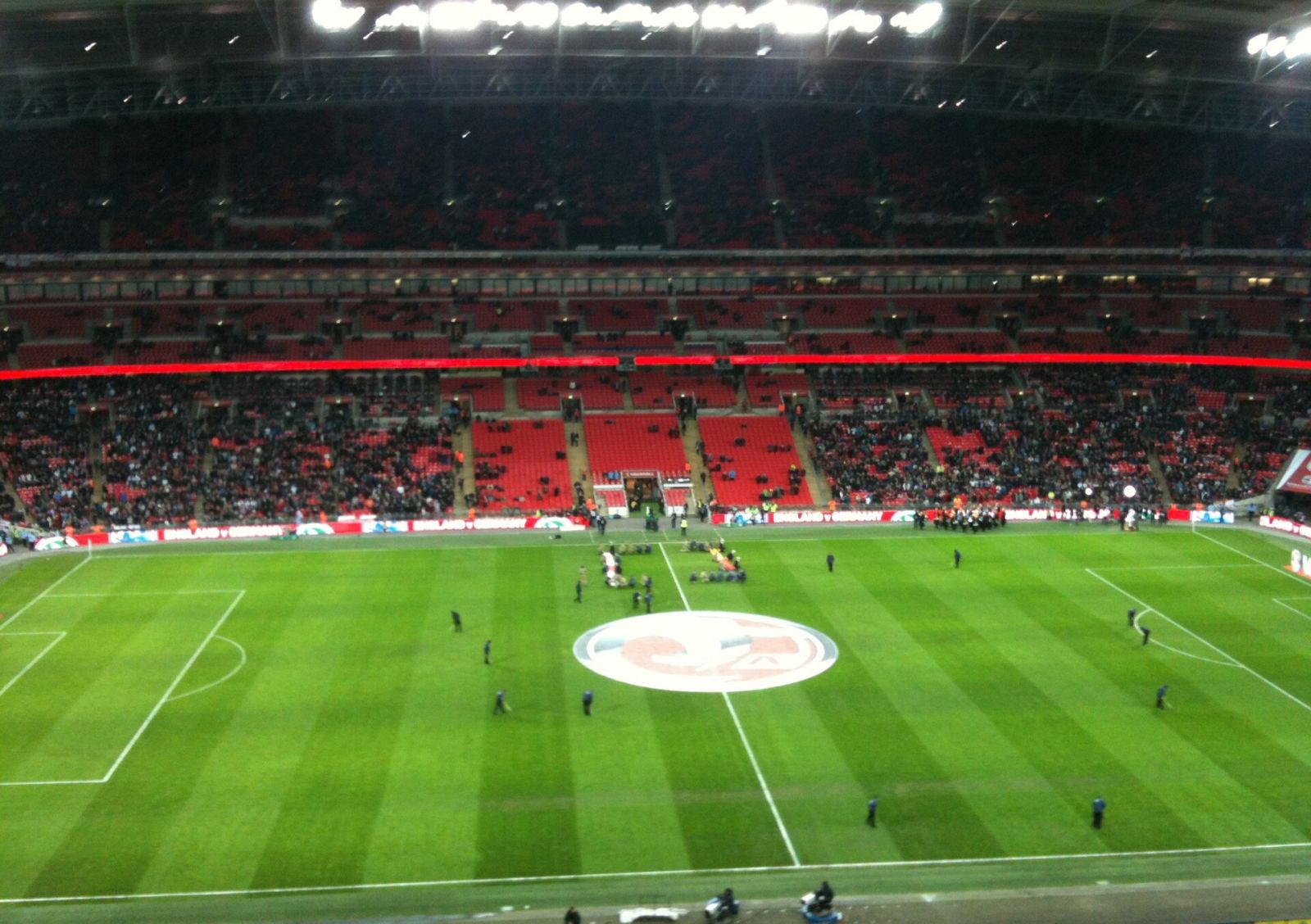 The pitch at Wembley Stadium under the arch